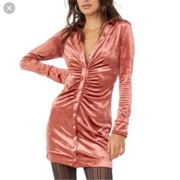 Free People Dresses & Skirts - Free People Long Sleeve Velvet Dress